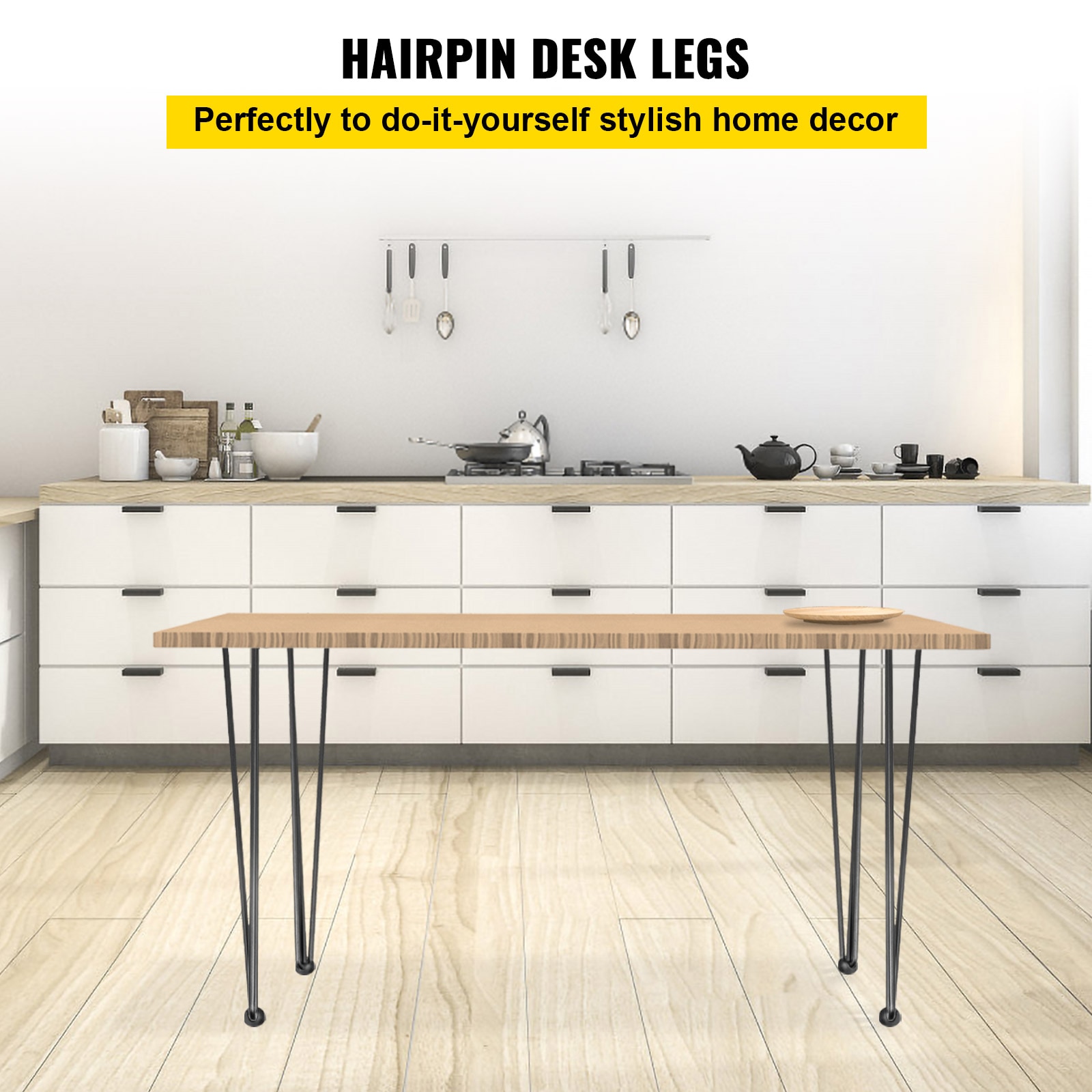 Hairpin Table Legs 36" Black Set Of 4 Desk Legs 880lbs Load Capacity Hairpin Desk Legs 3 Rods For Bench Desk Dining End Table Chairs Carbon Steel DIY Heavy Duty Furniture Legs_maomaolike.com